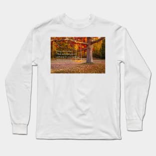 Tree Swing In Autumn Long Sleeve T-Shirt